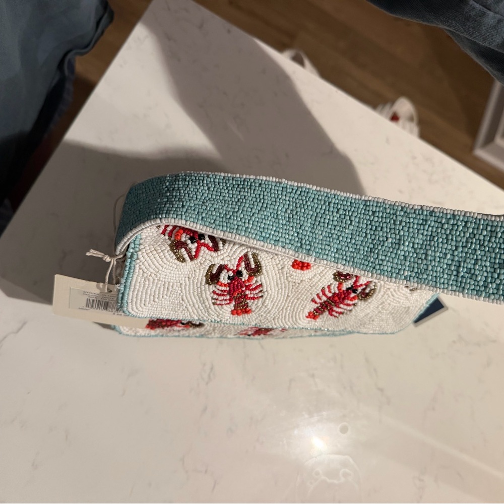 White Beaded Lobster Bag - Picture 4 of 4